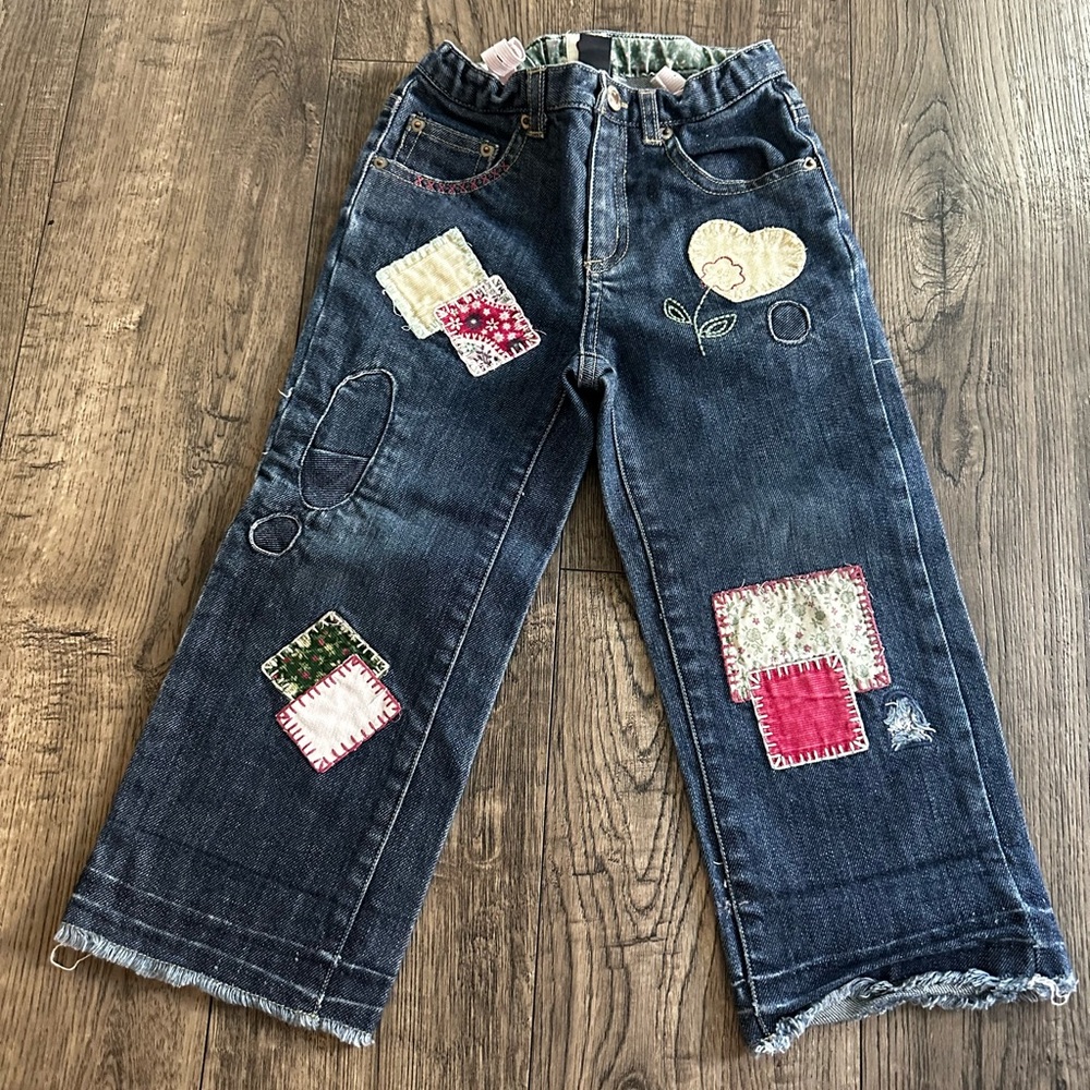 GAP Girls Blue Patchwork Jeans